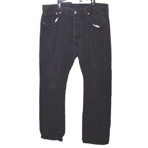 Levi's 501 Men's Jeans Straight Leg Button Fly Black 100% Cotton 38X34